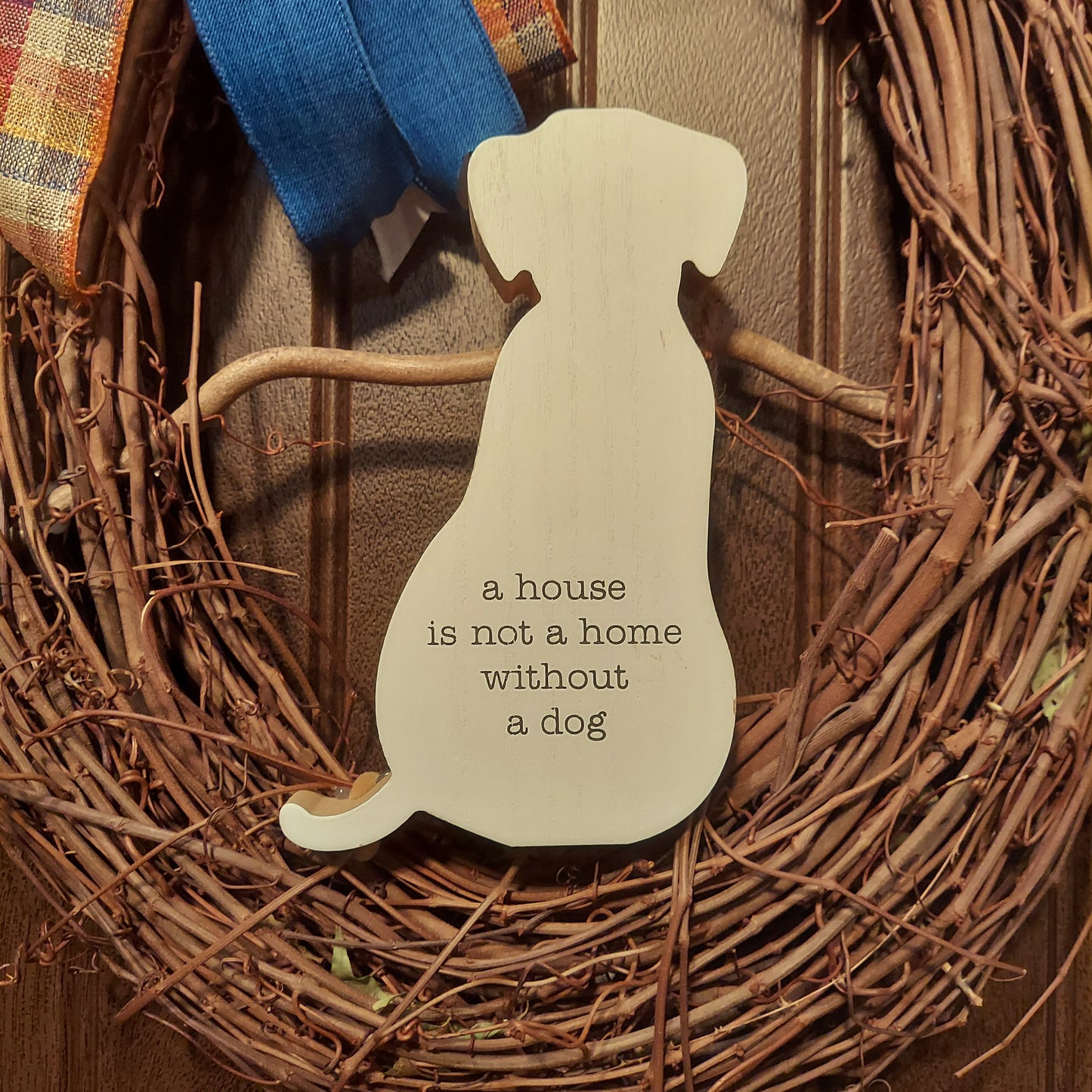 Dog House Grapevine Wreath