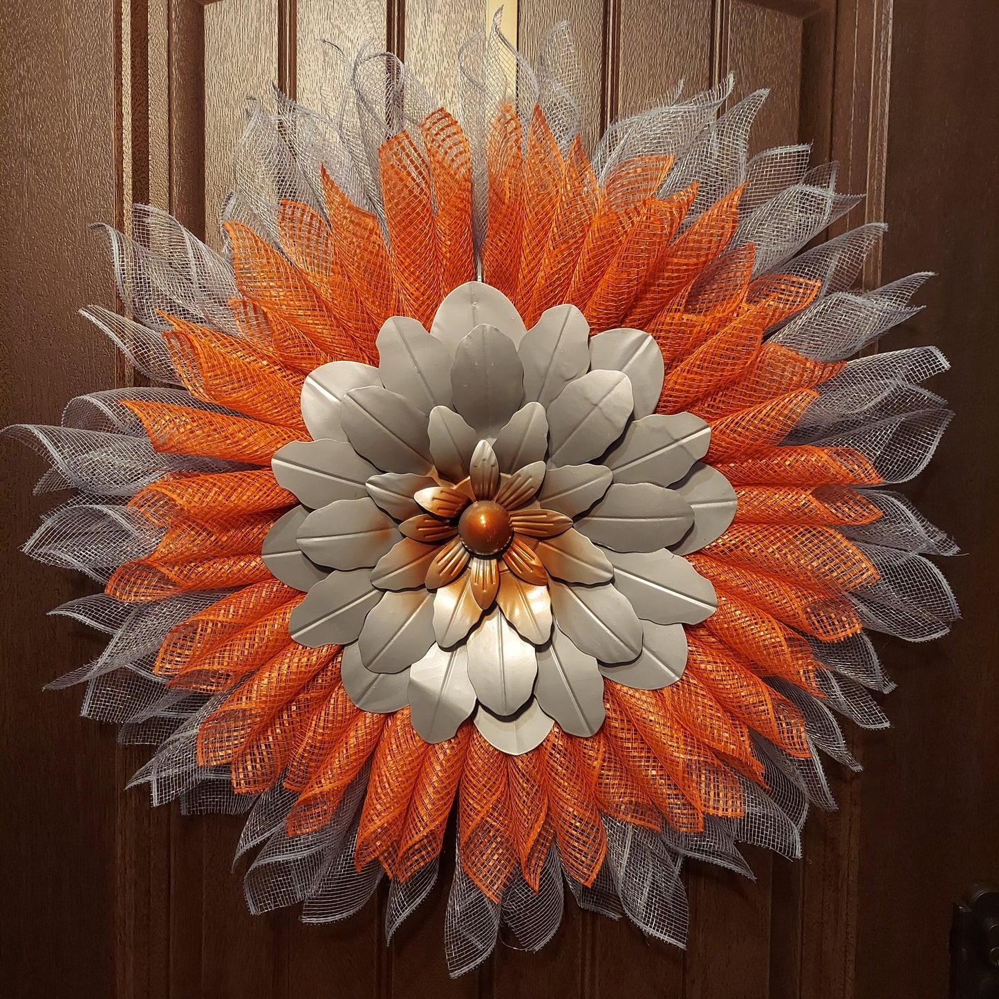 Gray & Orange Flower