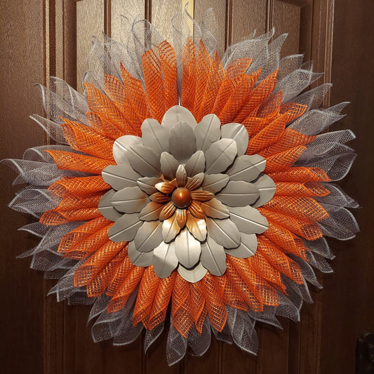 Gray & Orange Flower